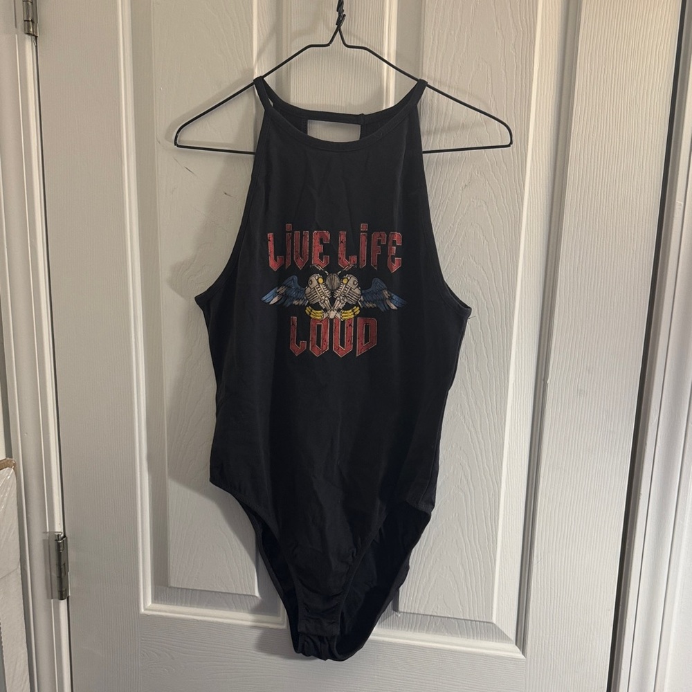 H&M Divided Live Life Loud Bodysuit
